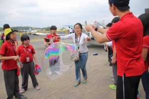 Even MS. Paredes, High School Science Teacher, took the challenge.