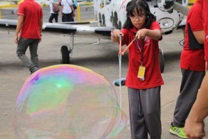 We made the biggest bubbles that day!