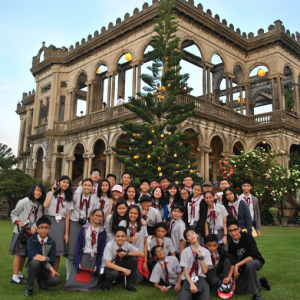 The Grade 7 batch picture in front of The Ruins in Talisay, Negros Occidental 