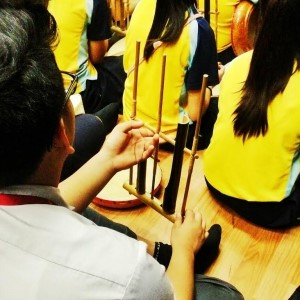 Such a unique sound the angklung makes!  Angklung is a musical instrument made of two to four bamboo tubes attached to a bamboo frame.